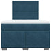 Pat box spring cu saltea, albastru, 120x200 cm, catifea - WALTI WALTI