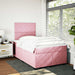 Pat box spring cu saltea, roz, 120x200 cm, catifea - WALTI WALTI