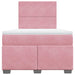 Pat box spring cu saltea, roz, 120x200 cm, catifea - WALTI WALTI