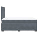 Pat box spring cu saltea, gri închis, 120x200 cm, catifea - WALTI WALTI