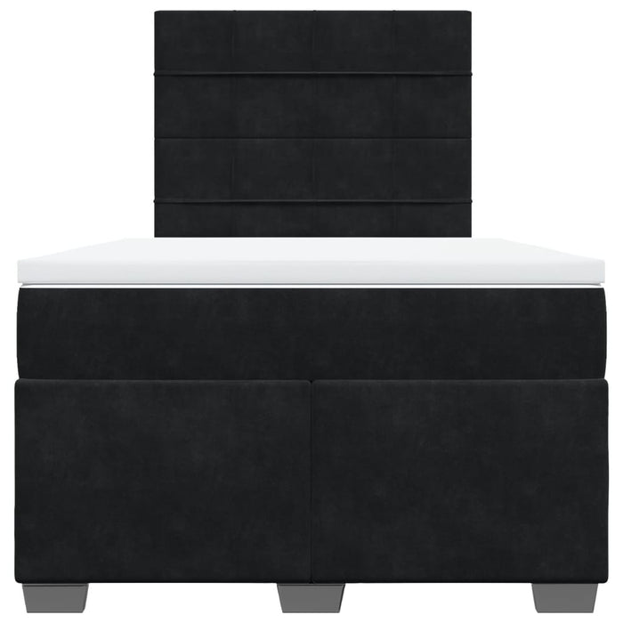 Pat box spring cu saltea, negru, 120x200 cm, catifea - WALTI WALTI