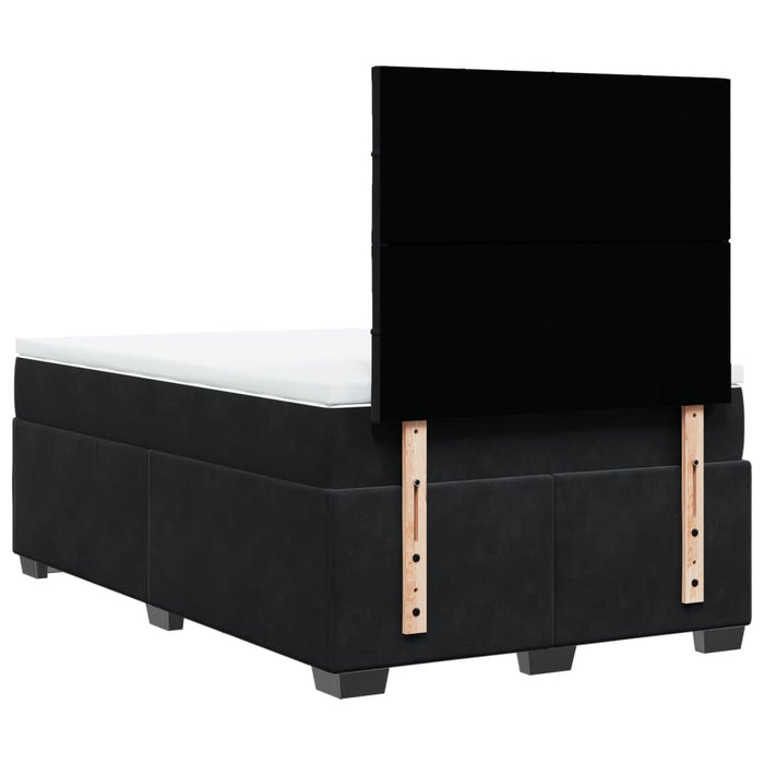 Pat box spring cu saltea, negru, 120x200 cm, catifea - WALTI WALTI