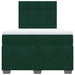 Pat box spring cu saltea, verde închis, 120x200 cm, catifea - WALTI WALTI