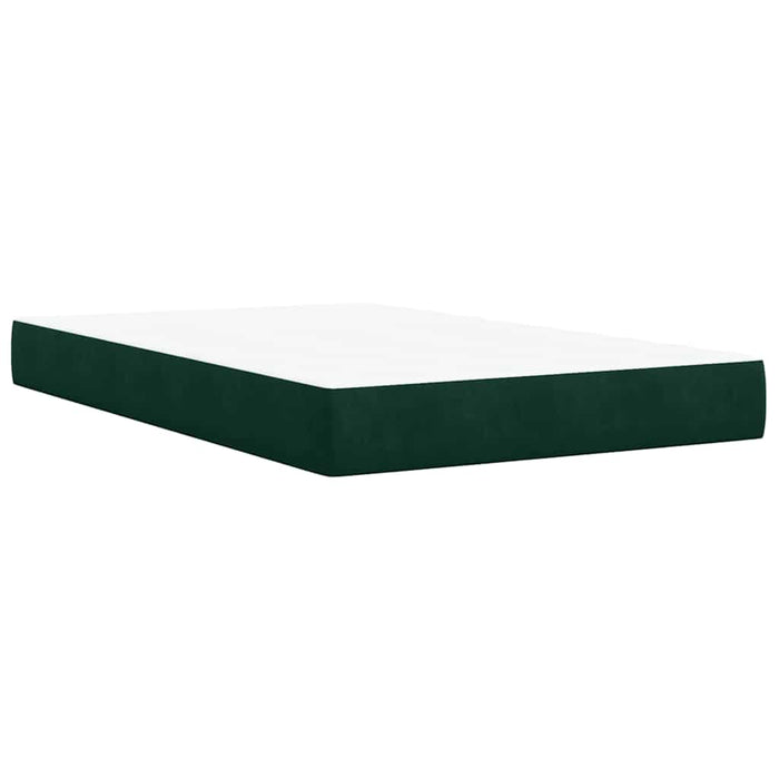 Pat box spring cu saltea, verde închis, 120x200 cm, catifea - WALTI WALTI