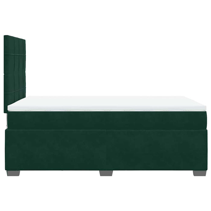 Pat box spring cu saltea, verde închis, 120x200 cm, catifea - WALTI WALTI