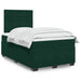 Pat box spring cu saltea, verde închis, 120x200 cm, catifea - WALTI WALTI