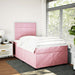 Pat box spring cu saltea, roz, 120x200 cm, catifea - WALTI WALTI
