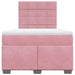 Pat box spring cu saltea, roz, 120x200 cm, catifea - WALTI WALTI