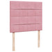 Pat box spring cu saltea, roz, 120x200 cm, catifea - WALTI WALTI