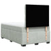 Pat continental cu saltea, gri deschis, 120x200 cm, catifea - WALTI WALTI