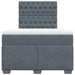 Pat box spring cu saltea, gri închis, 120x200 cm, catifea - WALTI WALTI