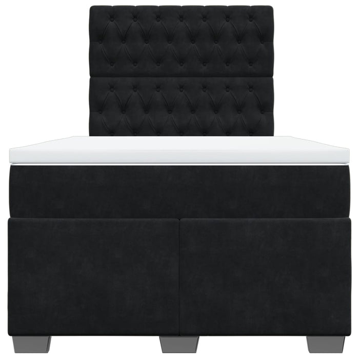 Pat box spring cu saltea, negru, 120x200 cm, catifea - WALTI WALTI