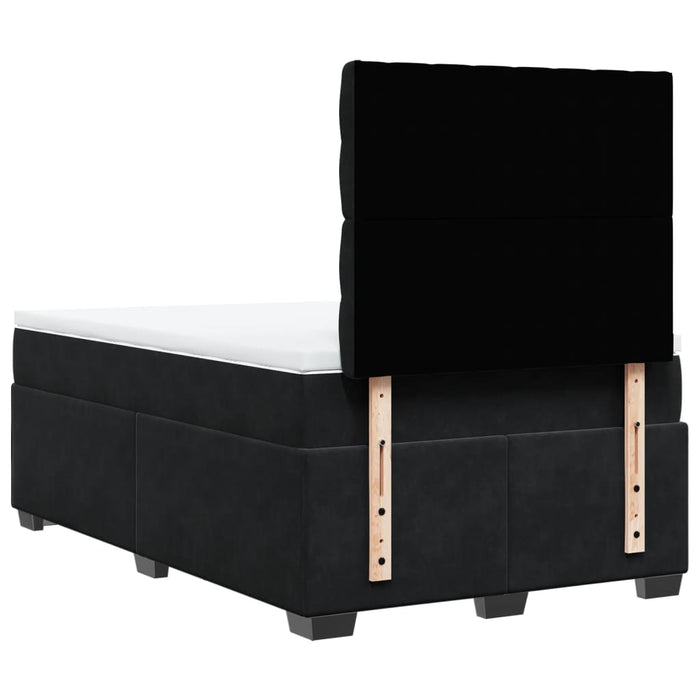 Pat box spring cu saltea, negru, 120x200 cm, catifea - WALTI WALTI