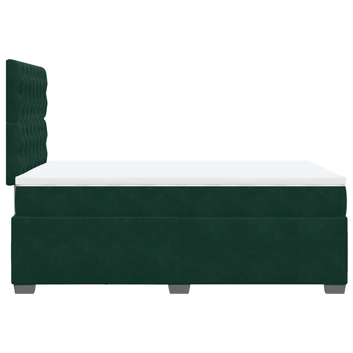 Pat box spring cu saltea, verde închis, 120x200 cm, catifea - WALTI WALTI