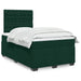 Pat box spring cu saltea, verde închis, 120x200 cm, catifea - WALTI WALTI
