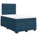 Pat box spring cu saltea, albastru, 120x200 cm, catifea - WALTI WALTI