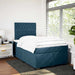 Pat box spring cu saltea, albastru, 120x200 cm, catifea - WALTI WALTI