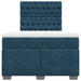 Pat box spring cu saltea, albastru, 120x200 cm, catifea - WALTI WALTI