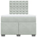 Pat continental cu saltea, gri deschis, 120x200 cm, catifea - WALTI WALTI