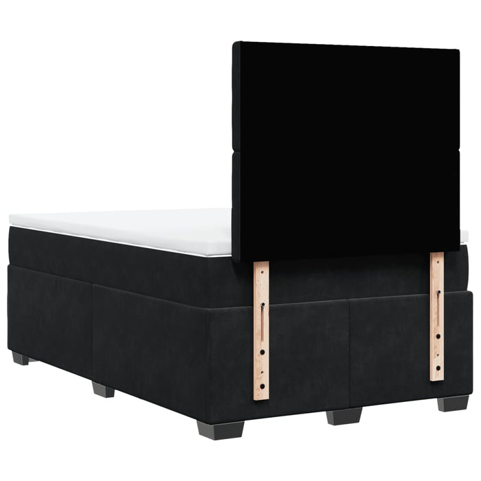 Pat box spring cu saltea, negru, 120x200 cm, catifea - WALTI WALTI