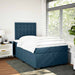 Pat box spring cu saltea, albastru, 120x200 cm, catifea - WALTI WALTI