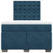 Pat box spring cu saltea, albastru, 120x200 cm, catifea - WALTI WALTI