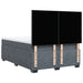 Pat box spring cu saltea, gri închis, 140x190 cm, catifea - WALTI WALTI