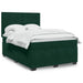 Pat box spring cu saltea, verde închis, 140x190 cm, catifea - WALTI WALTI