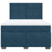 Pat box spring cu saltea, albastru, 140x190 cm, catifea - WALTI WALTI