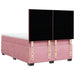 Pat box spring cu saltea, roz, 140x190 cm, catifea - WALTI WALTI