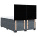 Pat box spring cu saltea, gri închis, 140x190 cm, catifea - WALTI WALTI