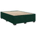 Pat box spring cu saltea, verde închis, 140x190 cm, catifea - WALTI WALTI
