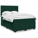 Pat box spring cu saltea, verde închis, 140x190 cm, catifea - WALTI WALTI