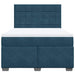 Pat box spring cu saltea, albastru, 140x190 cm, catifea - WALTI WALTI