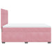 Pat box spring cu saltea, roz, 140x190 cm, catifea - WALTI WALTI
