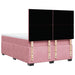 Pat box spring cu saltea, roz, 140x190 cm, catifea - WALTI WALTI
