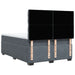Pat box spring cu saltea, gri închis, 140x190 cm, catifea - WALTI WALTI