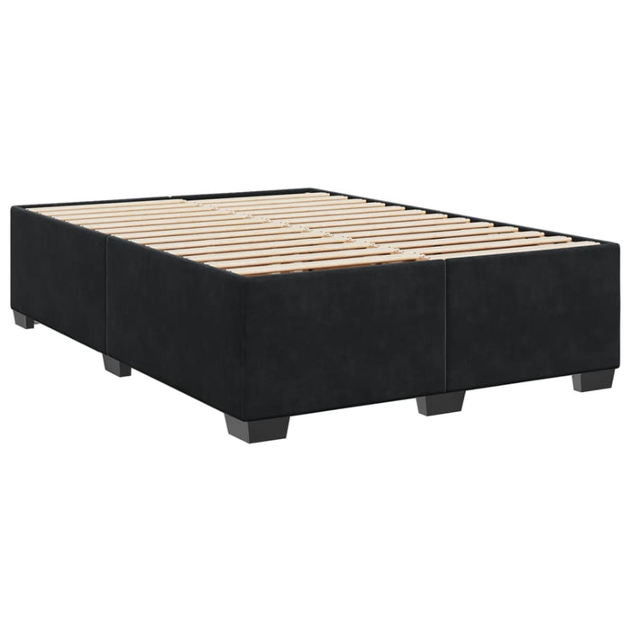 Pat box spring cu saltea, negru, 140x190 cm, catifea - WALTI WALTI
