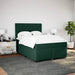 Pat box spring cu saltea, verde închis, 140x190 cm, catifea - WALTI WALTI