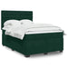 Pat box spring cu saltea, verde închis, 140x190 cm, catifea - WALTI WALTI