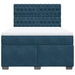Pat box spring cu saltea, albastru, 140x190 cm, catifea - WALTI WALTI