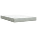 Pat box spring cu saltea, gri deschis, 140x190 cm, catifea - WALTI WALTI