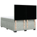 Pat box spring cu saltea, gri deschis, 140x190 cm, catifea - WALTI WALTI