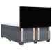 Pat box spring cu saltea, gri închis, 140x190 cm, catifea - WALTI WALTI