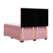 Pat box spring cu saltea, roz, 140x190 cm, catifea - WALTI WALTI