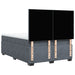 Pat box spring cu saltea, gri închis, 140x200 cm, catifea - WALTI WALTI