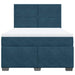 Pat box spring cu saltea, albastru, 140x200 cm, catifea - WALTI WALTI