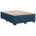 Pat box spring cu saltea, albastru, 140x200 cm, catifea - WALTI WALTI