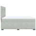 Pat box spring cu saltea, gri deschis, 140x200 cm, catifea - WALTI WALTI