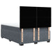 Pat box spring cu saltea, gri închis, 140x200 cm, catifea - WALTI WALTI